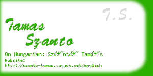 tamas szanto business card